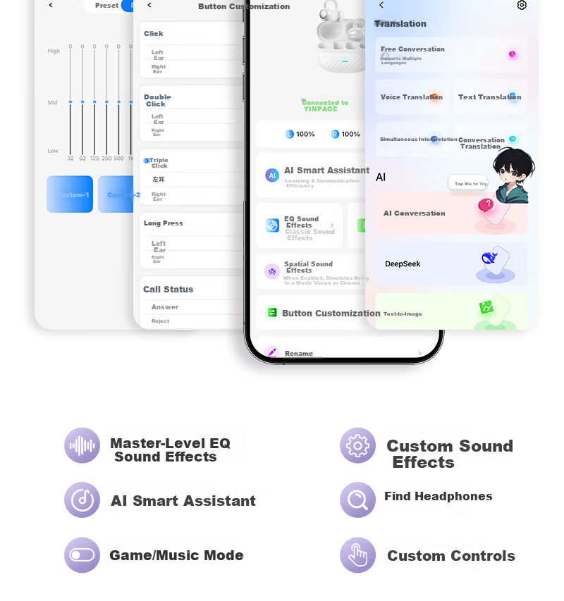 Yinbeiqi New ClipAir Wireless Bluetooth Earphones AI Translation Clip-On Bone Conduction Open-Ear Sports Earhooks for Apple Huawei 24