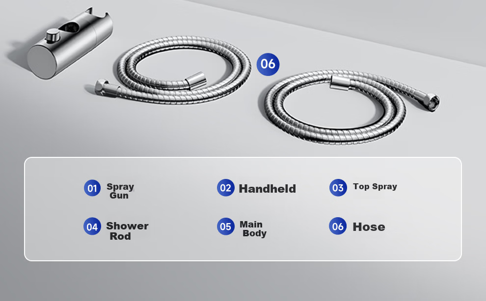 ARROW Shower Head, All-Copper Body, Top Spray, Handheld Sprayer, Pressure Boosting [Renovation Subsidy 15%] 45