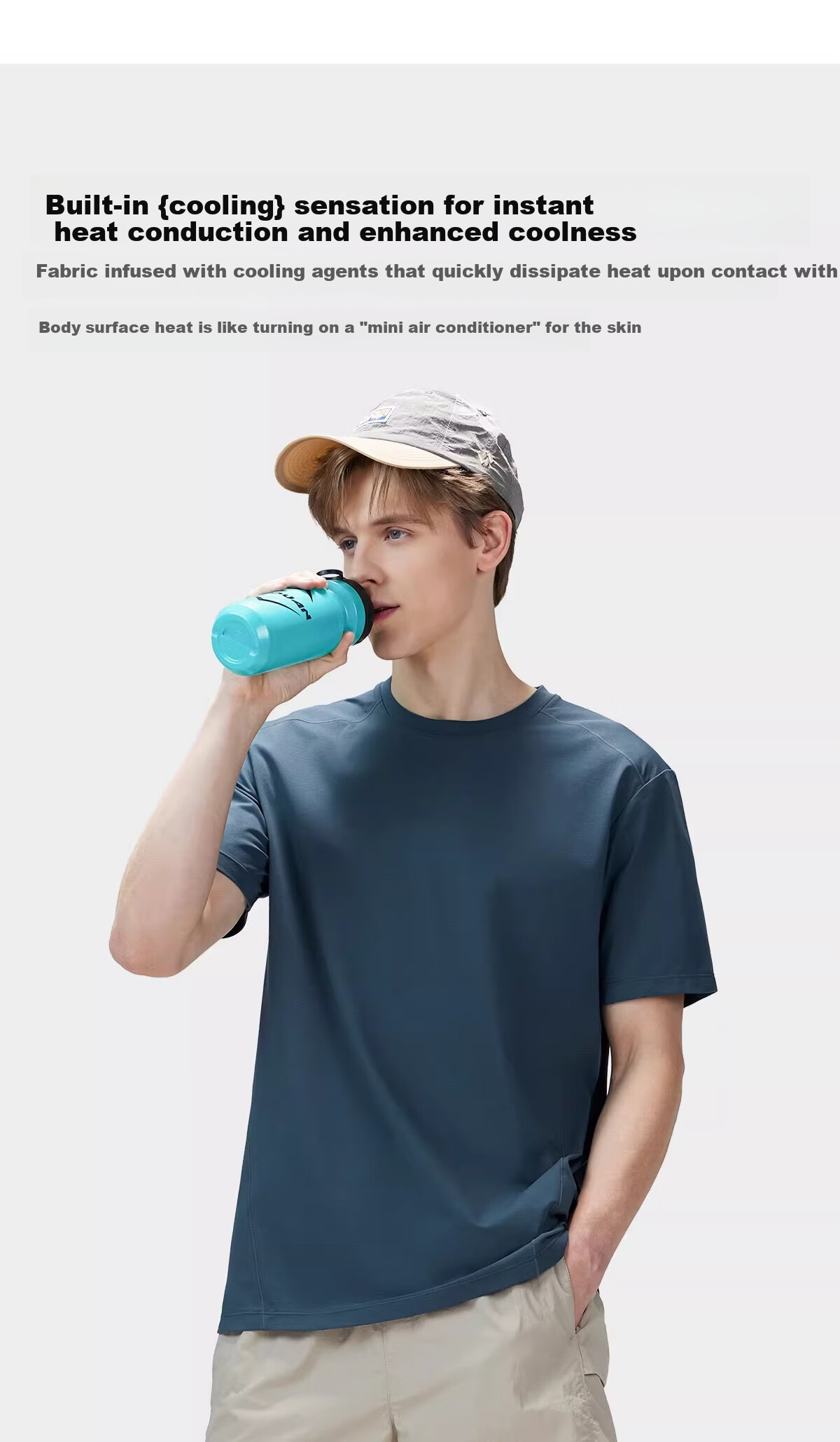 CAMEL Outdoor Quick-Dry T-Shirt Women Summer 26 Short Sleeve Original Yarn Cooling Breathable Hiking Mountaineering Sun Protection T-Shirt Men 1053 5