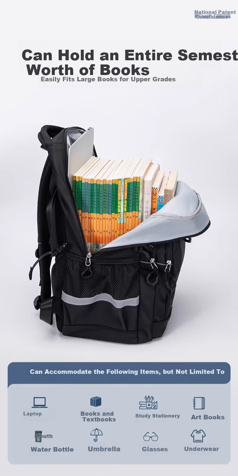 361° Boys School Backpack Middle and High School Student Lightweight Waterproof Large Capacity Anti-Backpack for Primary School Students 12
