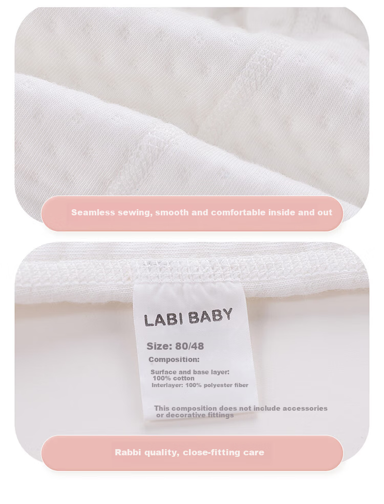 Labi Baby Children's Home Wear Set, Autumn And Winter Boys And Girls Thermal Underwear Set, Shoulder Opening Pink, Size 100 21