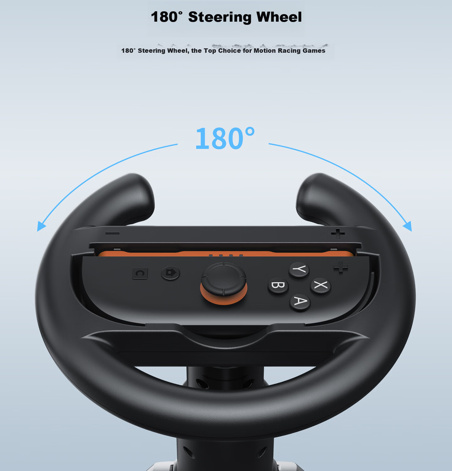 HONCAM Switch 1st and 2nd Gen Racing Wheel with Base for NS2 Nintendo Mario Kart 8 Kart Game Joy-Con Controller Motion Sensor Grip Universal 10
