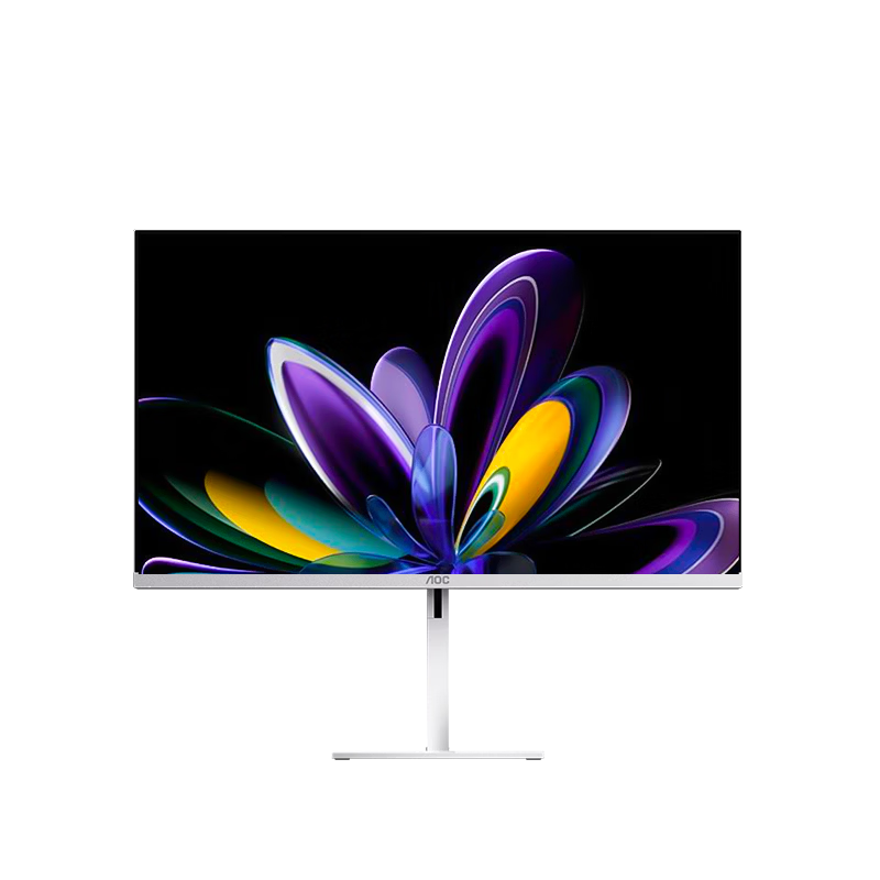 AOC 27-inch 4K 80Hz Dual-Mode 310Hz Eye-Care Circular Polarized + TUV Low Blue Light Flicker-Free HDR400 Elegant White Energy-Saving Gaming Monitor U27V6RL/WW