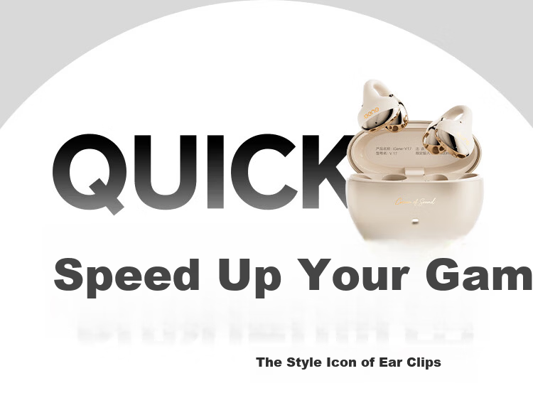 Jiyin [Slight In-Ear Sports Ear Clip] Bluetooth 6.0 Ear Clip Open-Style Running Music Gaming Noise-Cancelling Long Battery Life Bone Conduction Concept Wireless Ear Hook V17 14