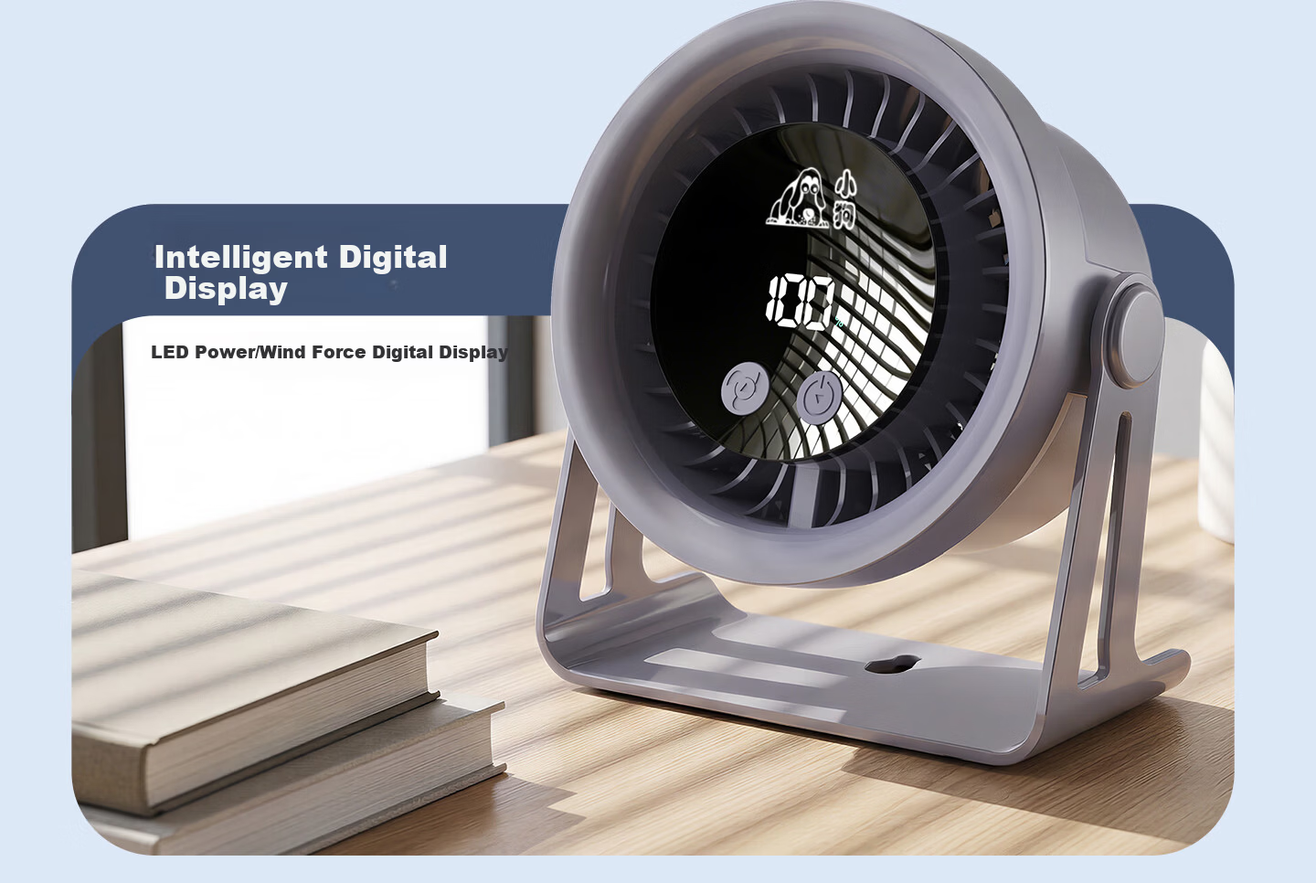 Puppy Desktop Mini Fan / Small Table Fan / Portable USB Desktop Fan Circulation Fan for Home Office Student Dormitory Quick Cooling Quiet Fan Ice Sensation Circulation Fan 3