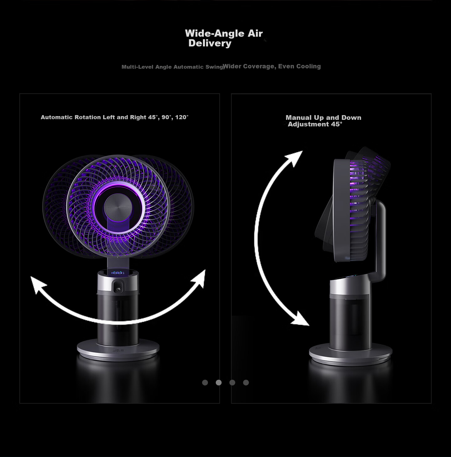 Puppy Cool Mist Pro Silent Desktop Fan Oscillating Table Fan Long Battery Life Office Bedroom Gaming Desk Fan 16
