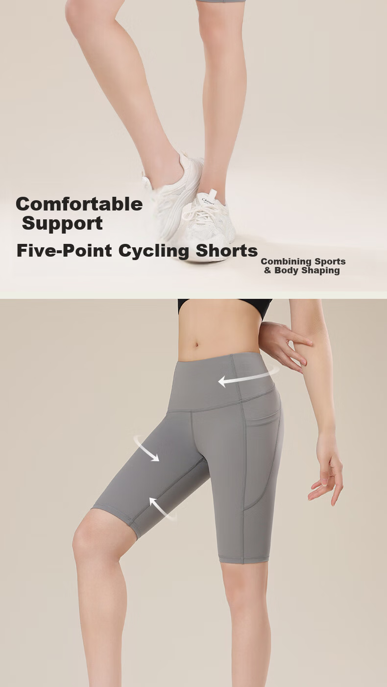 Free Style Women's 5-Inch Yoga Shorts High-Waist Hip-Lifting Outdoor Cycling Pilates Sports Fitness Training Shorts Spring Summer 2