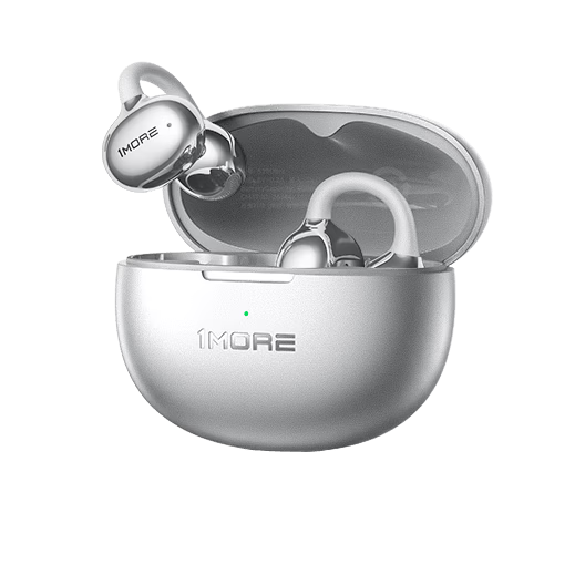 1MORE S20 Ultra Bluetooth Earphones 2026 Latest Clip-On Open-Ear Sports Headphones Long Battery Life Glacier Gray Tassel Ear Accessories Gift Box