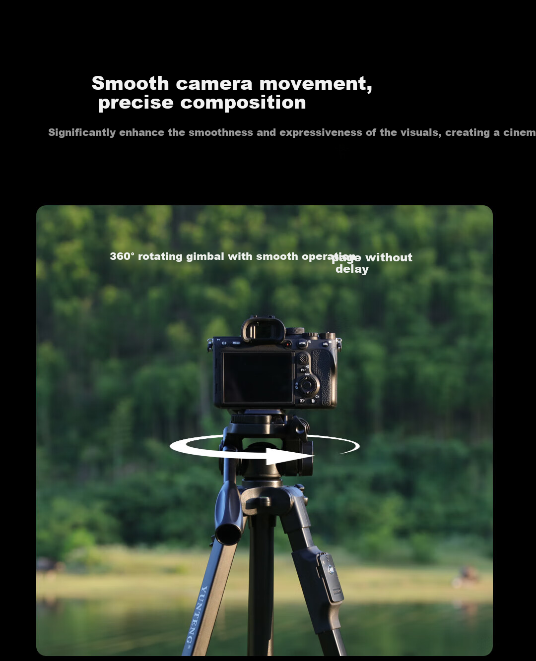 YUNTENG 860 Professional Tripod with Spiked Feet, Hydraulic Head for DSLR, Mirrorless Camera, Camcorder, Smartphone, Vlog Video Shooting, Live Streaming, Outdoor Travel Photography Stand 17
