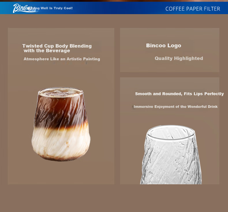 Bincoo Premium Vintage American Style Dirty Glass Coffee Cup for Afternoon Tea Espresso Latte 1