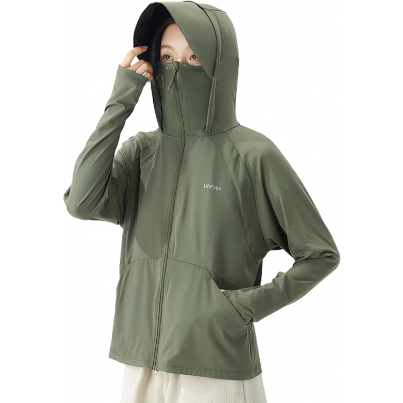 AEMAPE Ice Silk UPF50+ 2026 New Women's Summer Outdoor Sun Protection Jacket with Black Coated Brim, Lightweight, Breathable, Thin Skin Jacket
