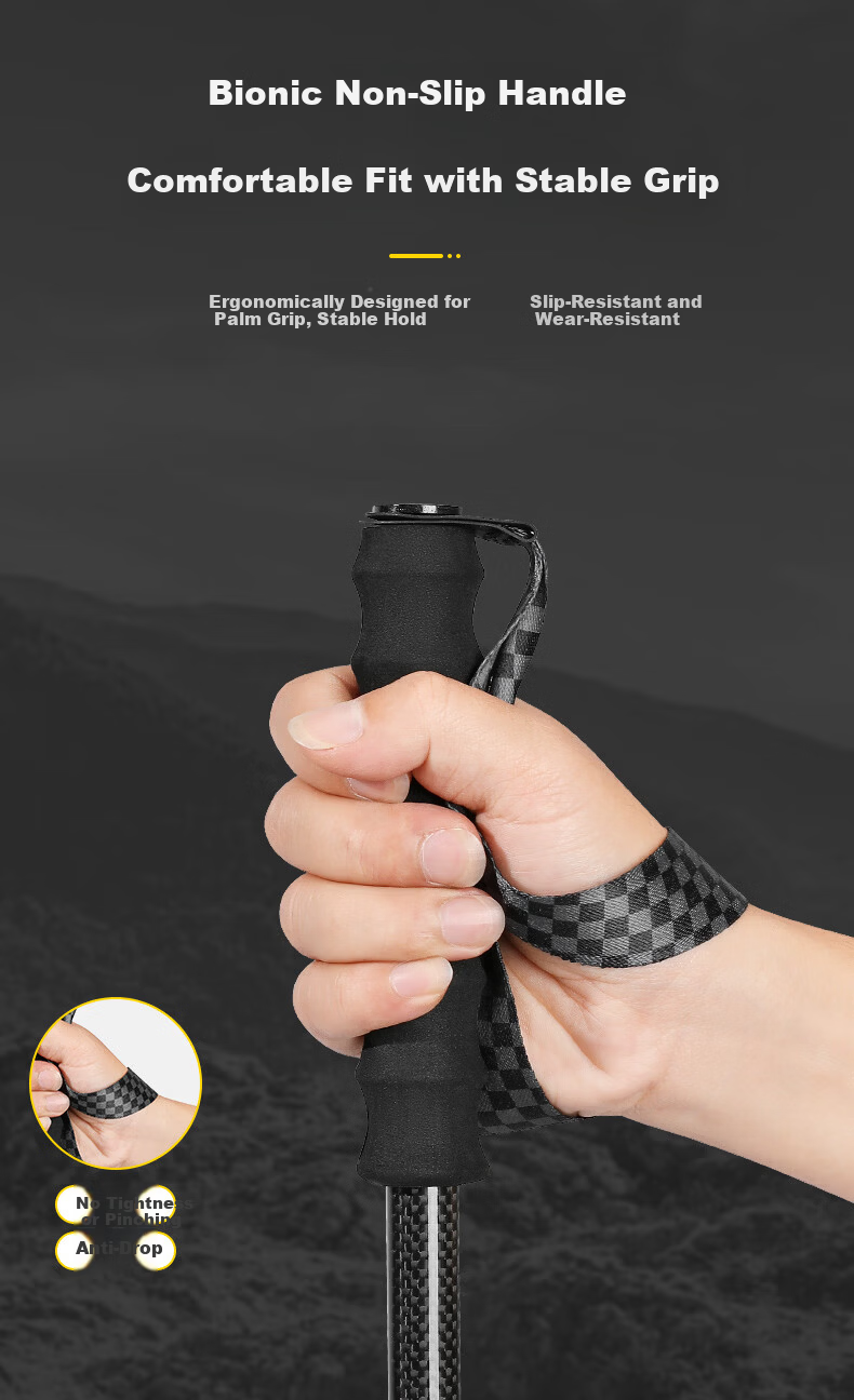 CAMEL Full Carbon Lightweight Telescopic Trekking Pole Multifunctional Professional Outdoor Hiking Mountaineering 174BABP670C 3