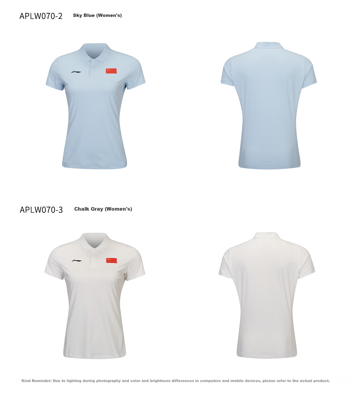 Li-Ning Glory National Flag Logo Polo Shirt for Men And Women, Quick-Dry Cool-Feeling Sun Protection Sports Business Short Sleeve COC Official Style Formal Wear 10