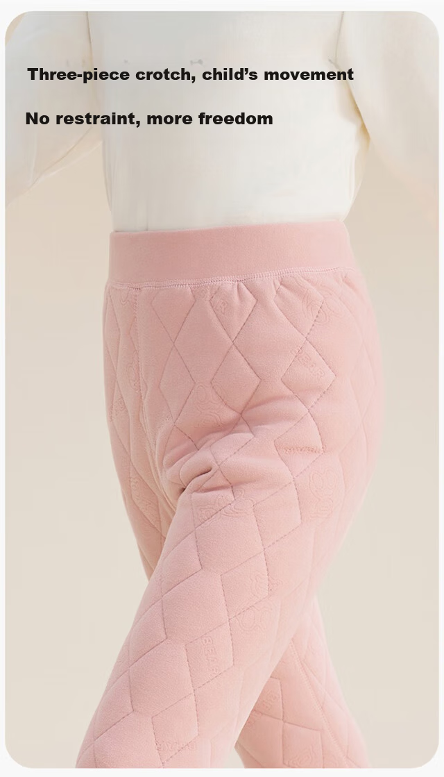XUEXIMAN Kids Thermal Underwear Autumn Winter Thickened 100% Wool Lined Warm Pants Girls School Uniform Essential 10