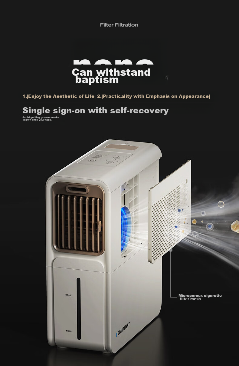 BLAUPUNKT [Kitchen Cooling] Frost Fan Electric Fan Home Air Cooler Humidifying Water-Cooled Fan Cold Air Machine Small Air Conditioner Fan No Ice Crystal Required Energy-Saving Low Noise Detachable Washable X5 7