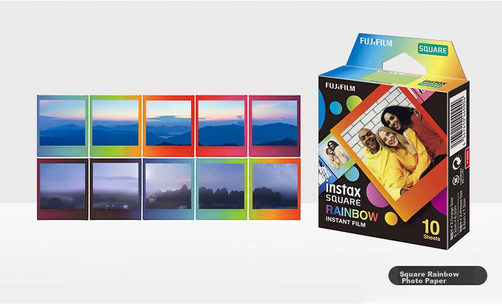 FUJIFILM Instax SQUARE SQ1/SQ40 Instant Camera Square Format 520 Gift SQ1 4x4 Film Black and White Retro Overseas Version 7