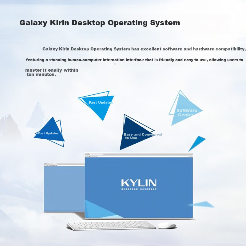 Lenovo Kaitian M740J Domestic Xinchuang Desktop Computer Feiteng D2000 8GB 512GB 2GB Dedicated Graphics Trial Version Galaxy Kirin Operating System 3