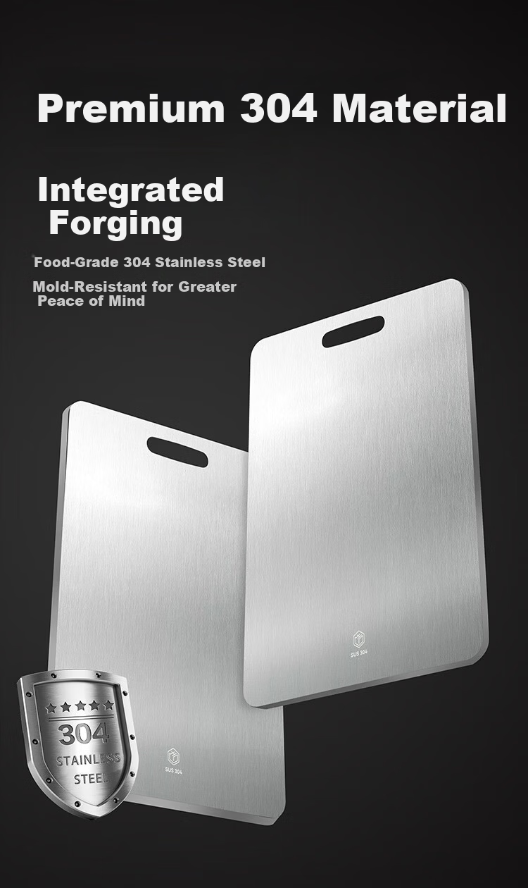 JD Jingzao Cutting Board 304 Stainless Steel Dough Kneading and Vegetable Cutting Board 1+1 Set [Integrated Design] 40*30*0.13cm 4