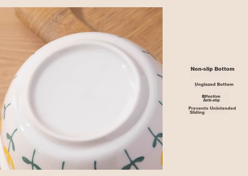 CERAMICS, Shanjuhua 9.5-Inch Double-Handled Soup Bowl, Home Use, High Aesthetic Value, Fresh Ceramic Large Bowl, Heat-Resistant Noodle Bowl with Spoo 19