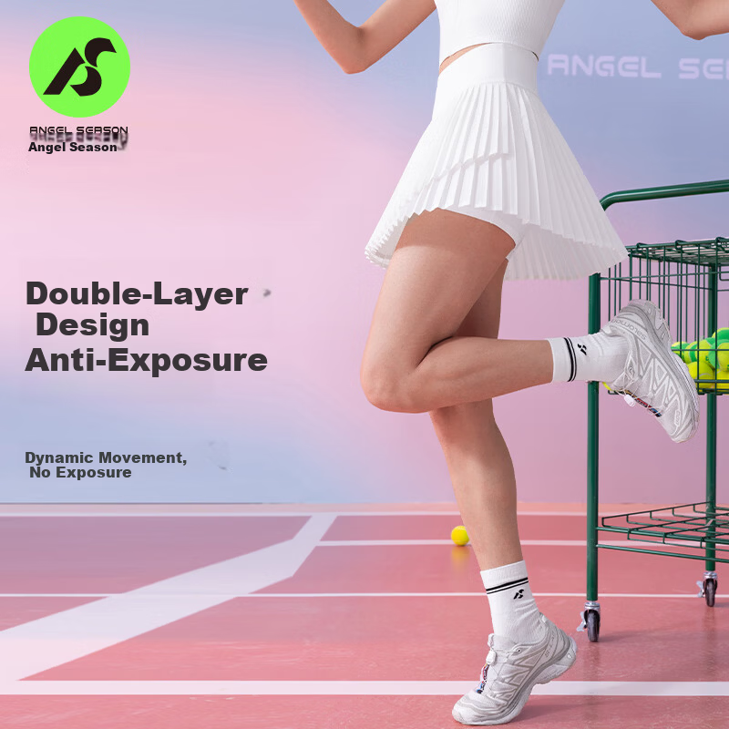 Tianshi Jijie Pleated Tennis Skirt for Women, 2026 New Style Badminton Outfit, Beautiful Sports Skirt, Running Fitness Yoga Short Skirt for Wome