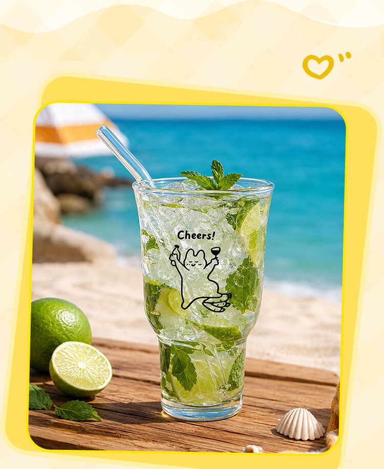 Baijie Large Capacity Beer Glass Mug Draft Beer Cup Fruit Tea Cup Cold Drink Cup Juice Cup Soda Sparkling Water Cup Beverage Cup 9