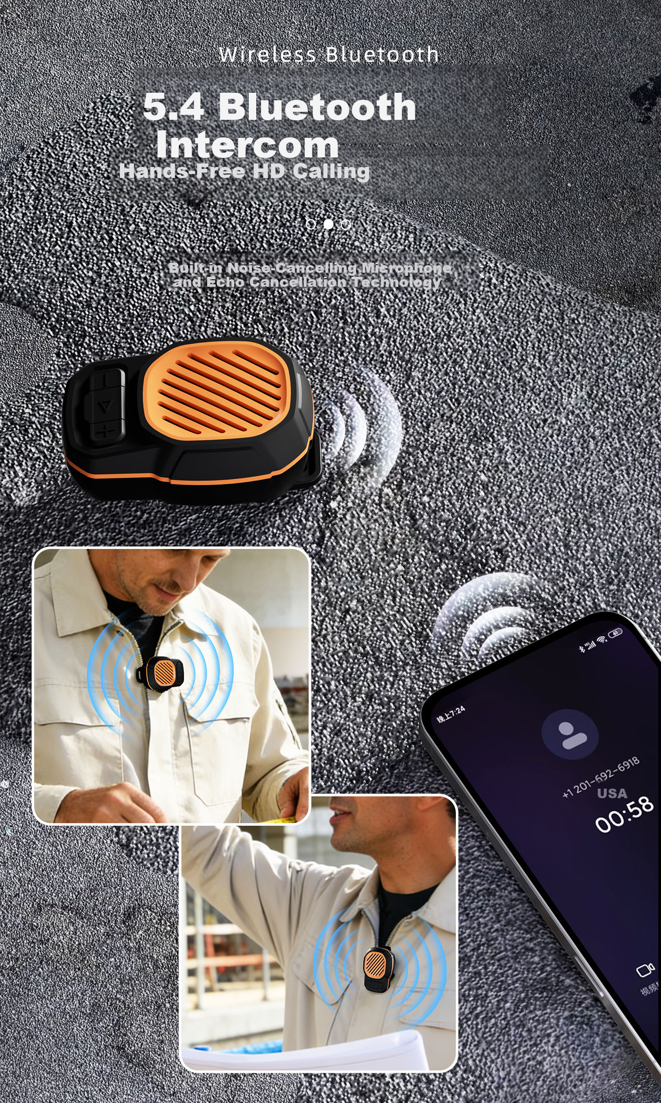 Kuangxiang Wearable Bluetooth Speaker Waterproof Built-in Microphone Clip Mini Speaker Suitable for Men Women Fathers Mothers Gift Choice 8