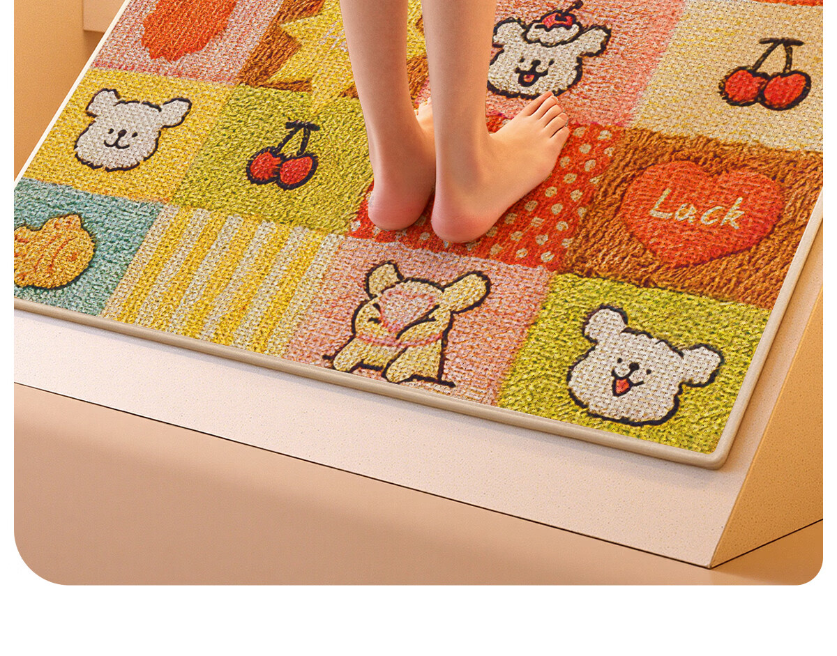 Lange Silver Ion Antibacterial Linen Bathroom Non-Slip Absorbent Door Mat Waterproof Toilet Floor Mat for Home Use 18
