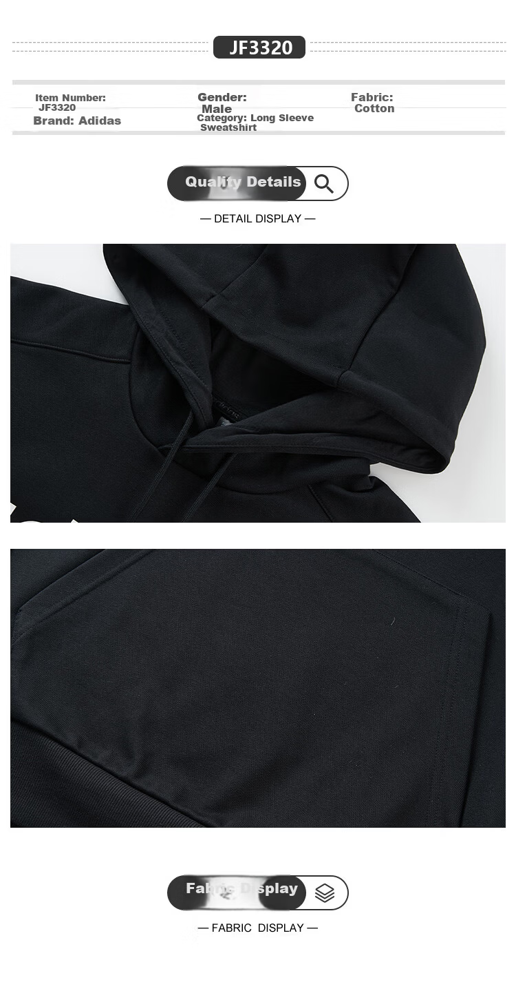 Adidas Men's Pullover Trendy Windproof Fashion Knit Hoodie JF3321 2