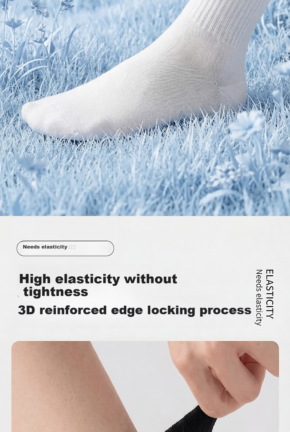 Jieban Travel Disposable Socks Unisex Wash-Free Daily Use Mid-Calf Cotton Socks Winter Thickened High Tube Long Socks 9