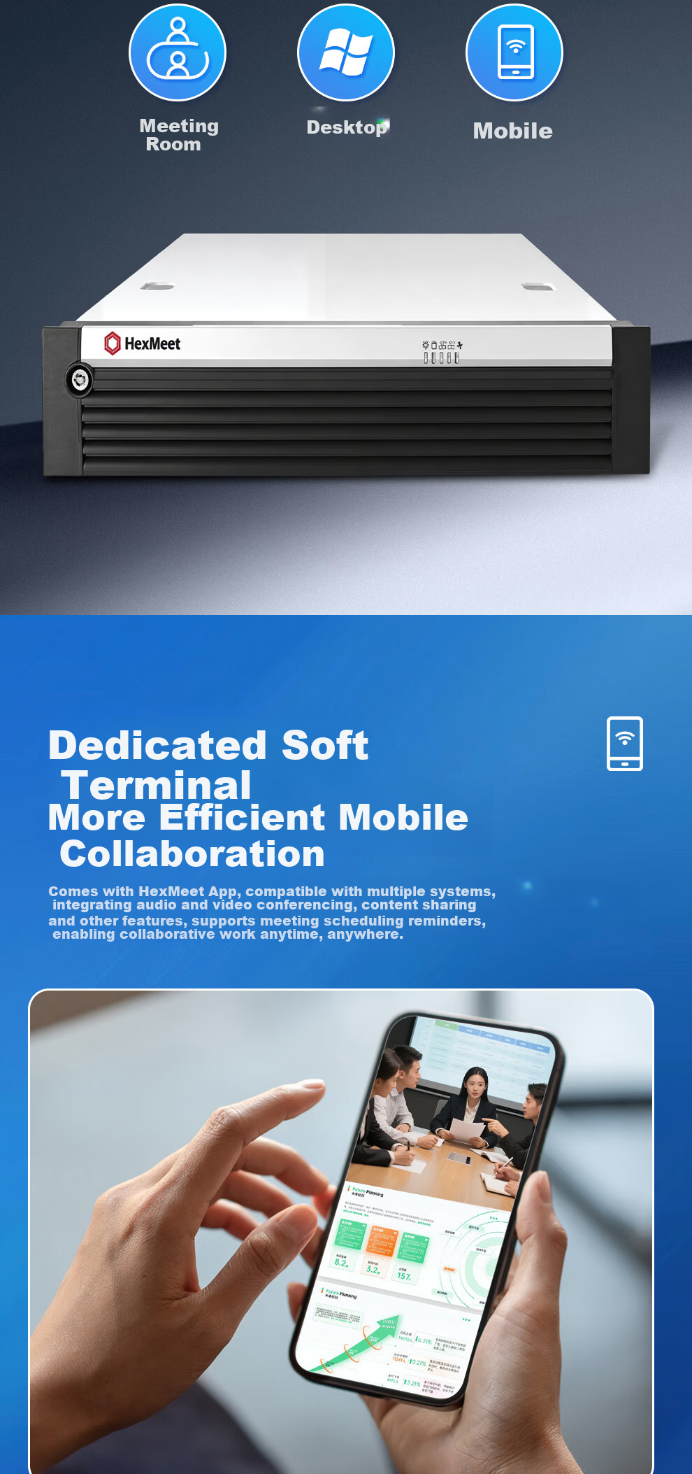 Hexmeet Zhongchuang Video Conference Omnidirectional Microphone USB Plug-and-Play Bluetooth Wireless Speaker Noise-Cancelling Pickup Gaming Voice Chat 5