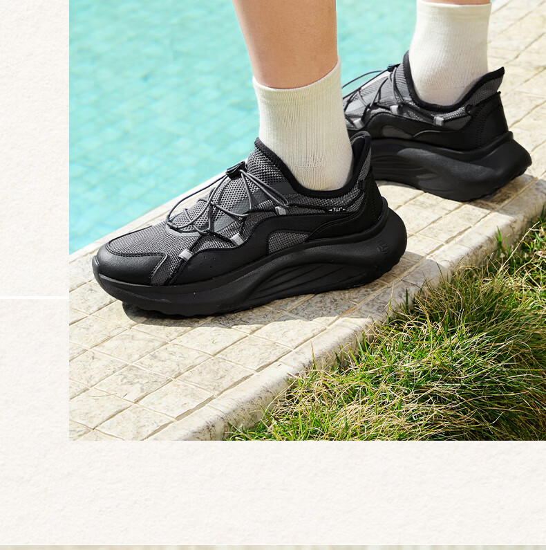 361° Men's Sports Shoes Tofu Shoes Spring Summer Breathable Thick Sole Comfortable Slip-On Casual Dad Shoes 672626704-3 25