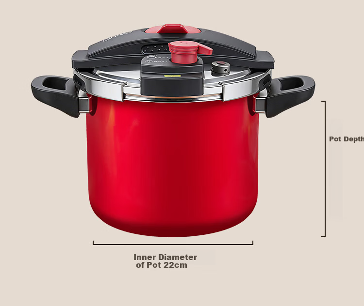 WONDERCHEF [JD Exclusive] Wonder Aroma Japanese Imported Enamel High-Pressure Cooker 140kPa Gas Pressure Cooker 6.5L 13