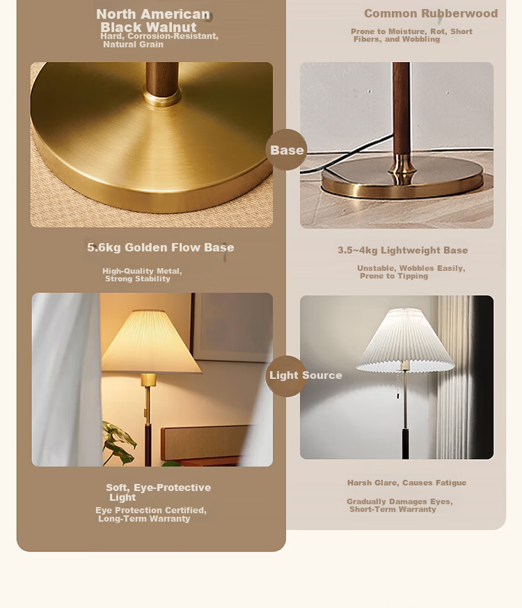 Paulmann P Germany Paulmann Floor Lamp Yves Warm Light Walnut Wood Rod Vintage Standing Lamp for Living Room Bedroom Ambiance 6