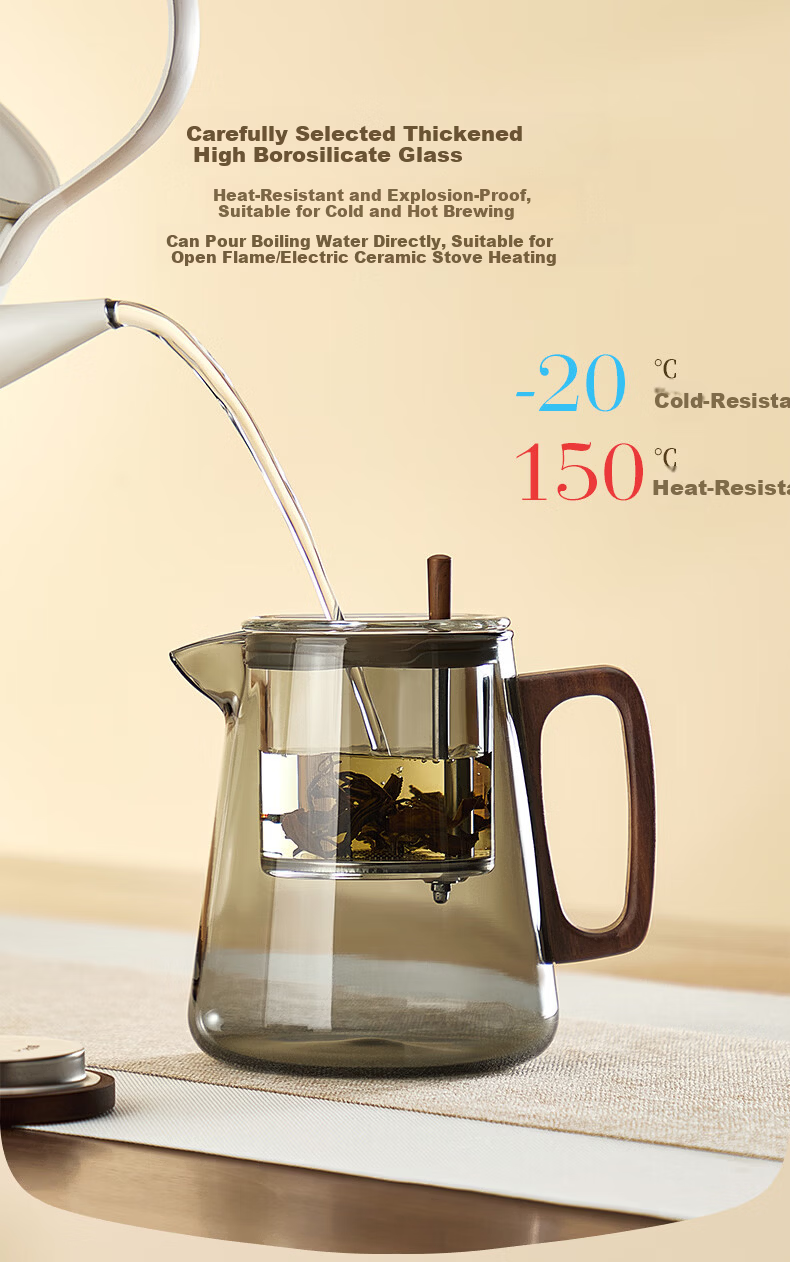 Mingguang Lazy Tea Set Glass Teapot Tea Water Separation Tea Cup Glass Brewing Pot Office Kung Fu Tea Set Home Use 7