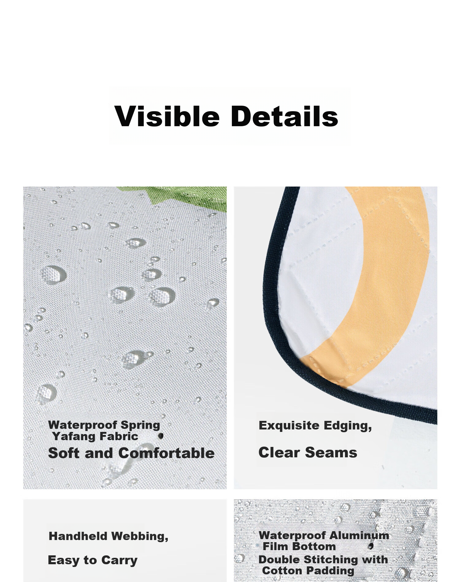 TAN XIAN ZHE Picnic Mat Outdoor Camping Moisture-Proof Mat Ultrasonic Washable Ground Mat Beach Mat Waterproof Ground Sheet Sleeping Mat 11