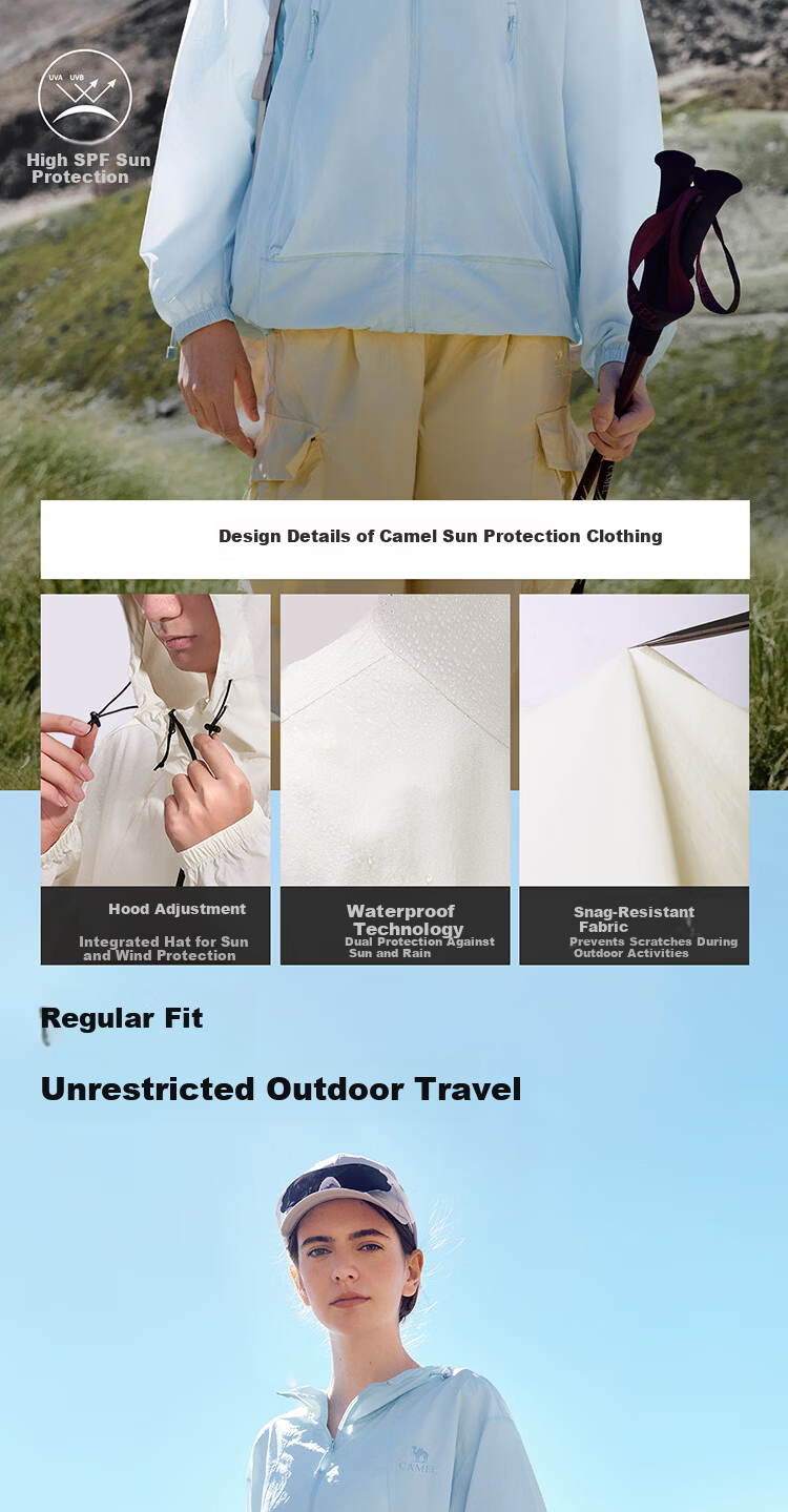 CAMEL Wang Junkai Edition Muguang Pro Sunscreen Jacket 2026 Spring Summer Lightweight Breathable Cooling Coat G010 6