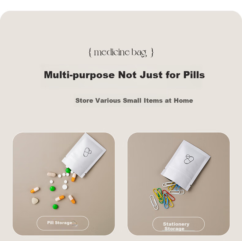SP SAUCE Mini Portable Pill Bag Medicine Tablet Storage Bag Medicine Box Travel Organizer 10 Pieces 6