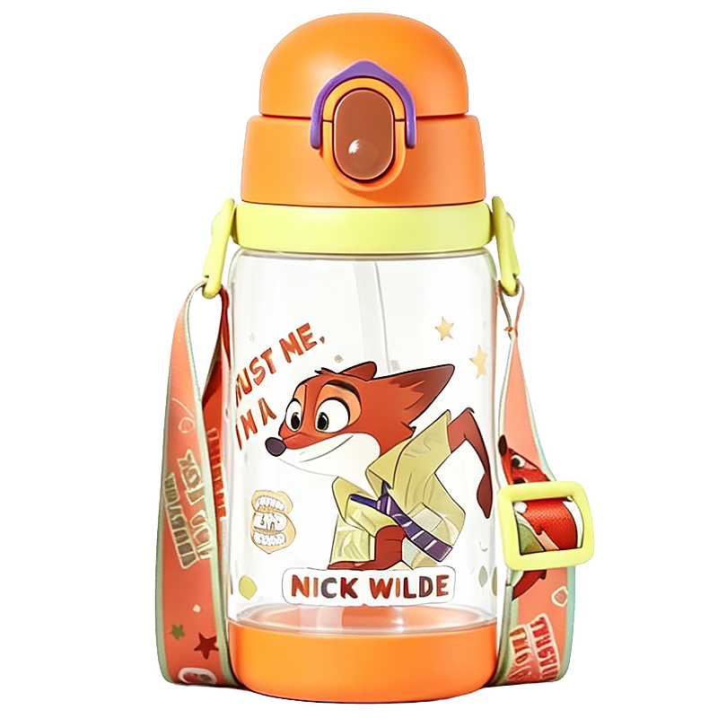 Disney Kids Water Bottle Direct Drinking Anti-Drop School Use Primary Kindergarten Water Cup Summer Straw Cup 520ML Nick