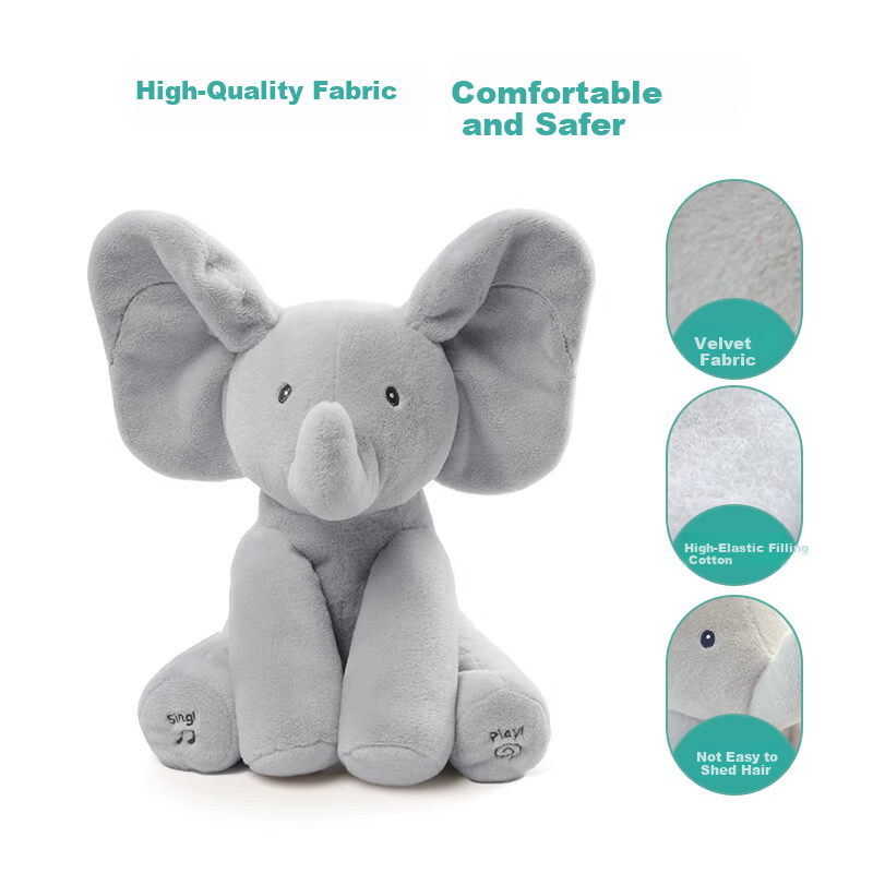 Gund Phoebe Elephant Plush Toy Peekaboo Singing Baby Toy Newborn Gift