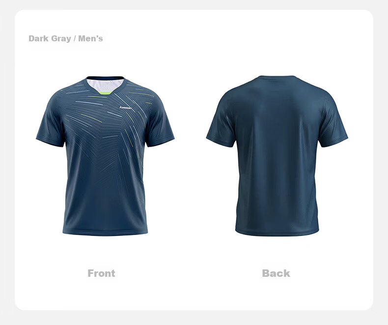 KAWASAKI New Badminton Shirt Unisex Professional Quick-Dry Competition Jersey Sky Blue S 26