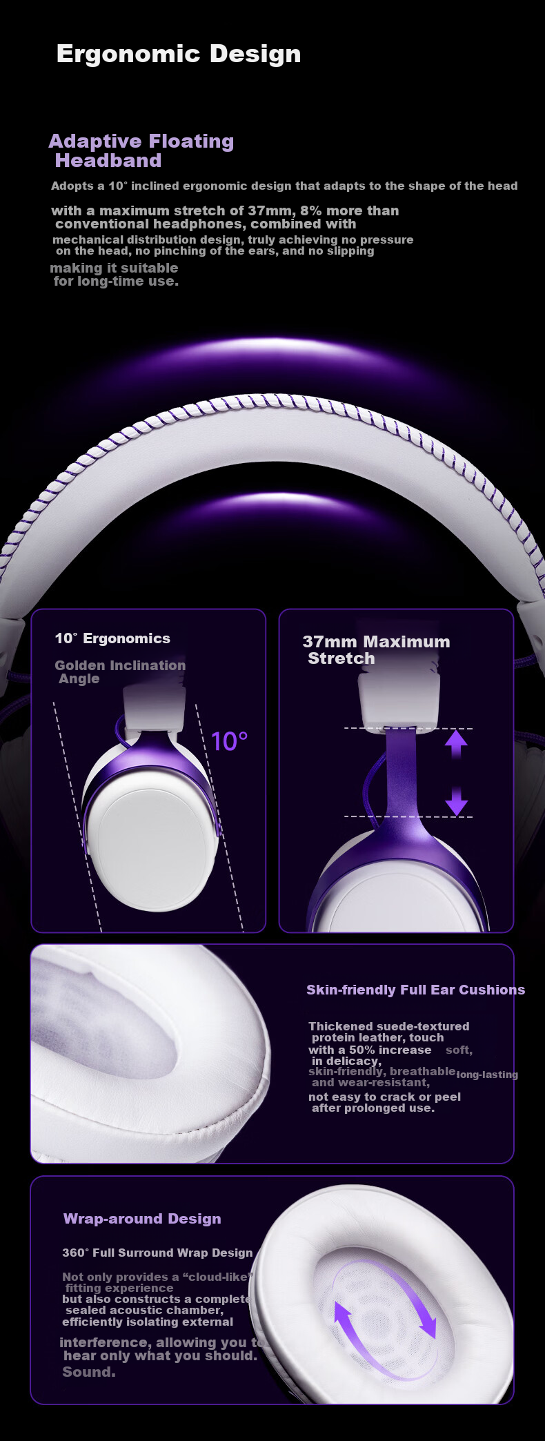 AKKO Dawn S9 Ultra 2.4G Wireless Gaming Headset Over-Ear Bluetooth Wired PC Esports Delta Sound Localization Quad-Mode 7.1 Channel TCB Triple Chamber 4