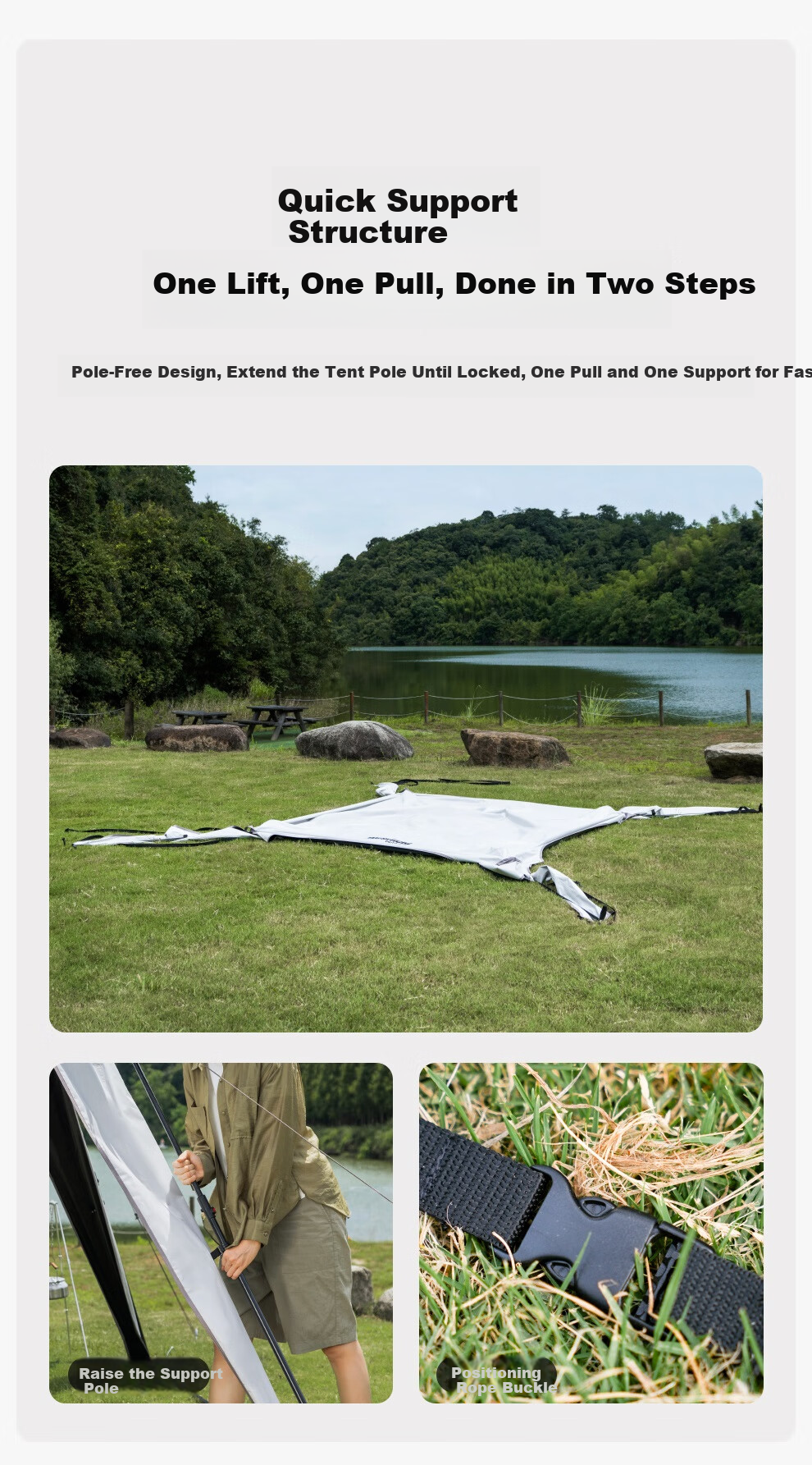 Westfield Outdoor Self-Standing Quick-Open Dome Canopy Tent for Camping, Park Picnic, Rainproof, Blackout Sunshade Shelter 2