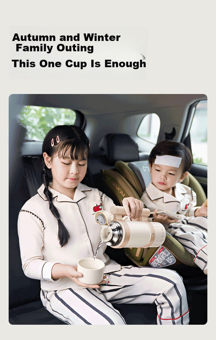 Little White Bear Portable Thermostatic Kettle Baby Insulated Children's Water Cup Milk Preparation Electric Heating Cup Boilable 5082B 11