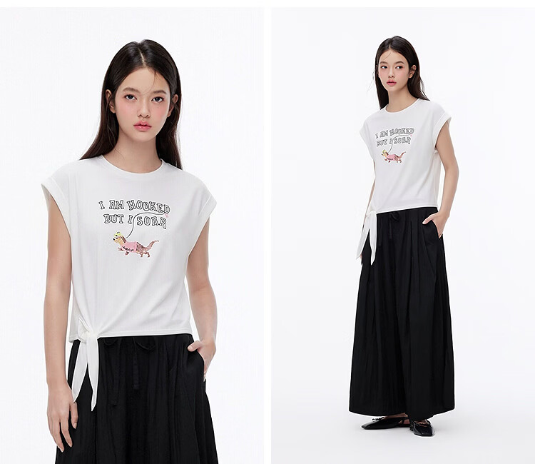 Semir Mall Edition | Illustrator Collaboration Women's Summer Short Loose Graphic T-Shirt 2026 Top 101326100040 4