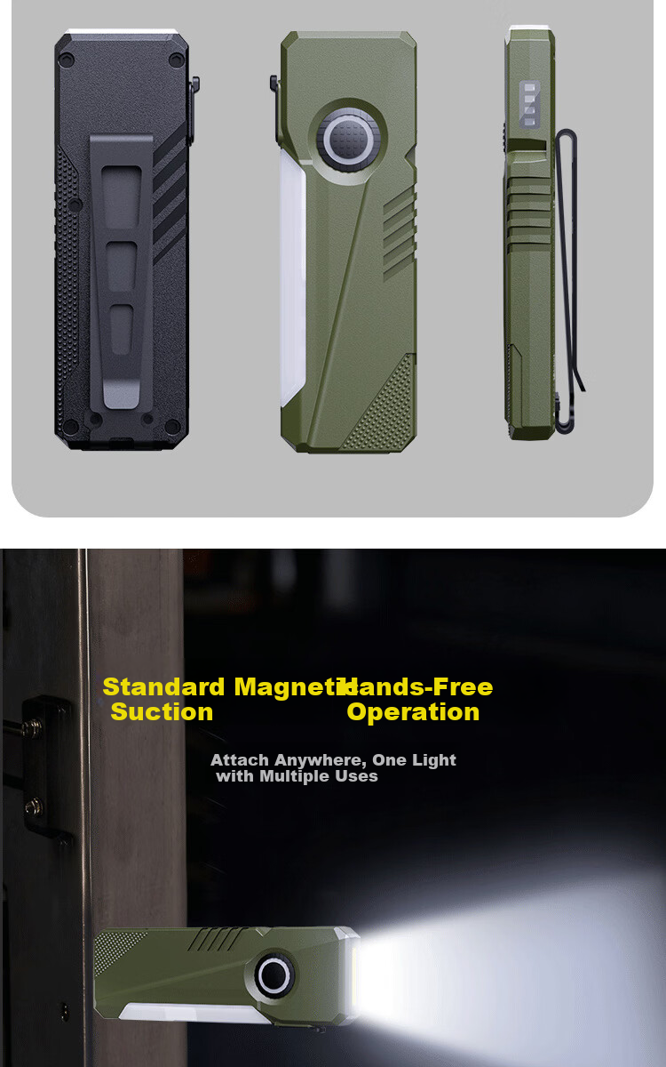 Cavalry High-Power Multifunctional Portable Flashlight Laser UV Long Battery Life Side Light EDC Slim Lightweight Magnetic Work Light 14