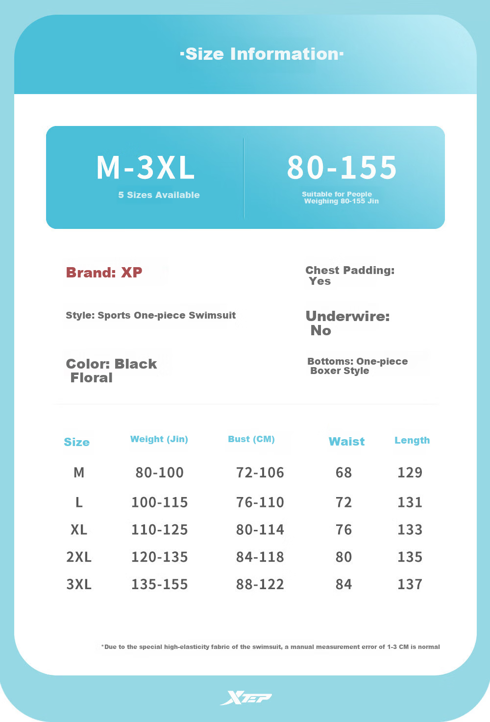 Xtep Women's Long Sleeve Long Pants Swimwear UV Protection Slim Fit Conservative Professional One-Piece Swimsuit for Swimming Pools and Hot Springs 5