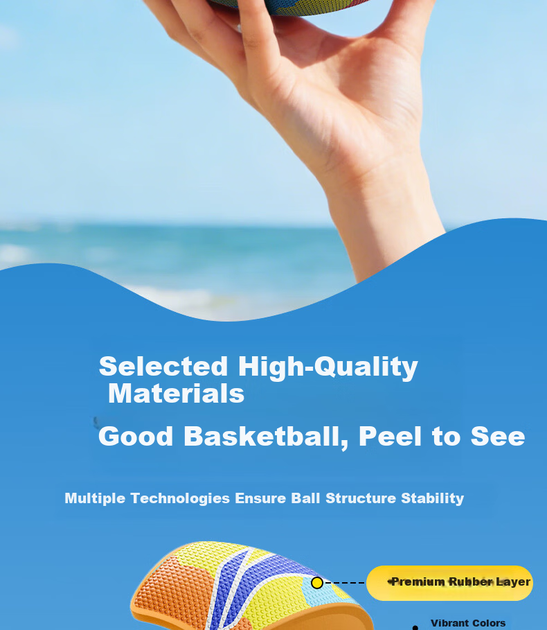 Li-Ning Basketball Kids 5-Size Ball for Ages 6-12, Indoor and Outdoor Professional Training and Competition for Elementary and Kindergarten Children Ages 3-6 18