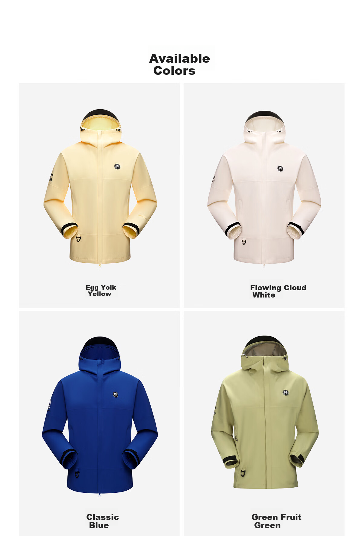 Xiongmao [Liu Yifei's Same Style], Rain Shell Outdoor Jacket for Men And Women, Single Layer Heavy Rain Protection, Triple Protection Mountaineering Coat, Outerwear 6169X5 20