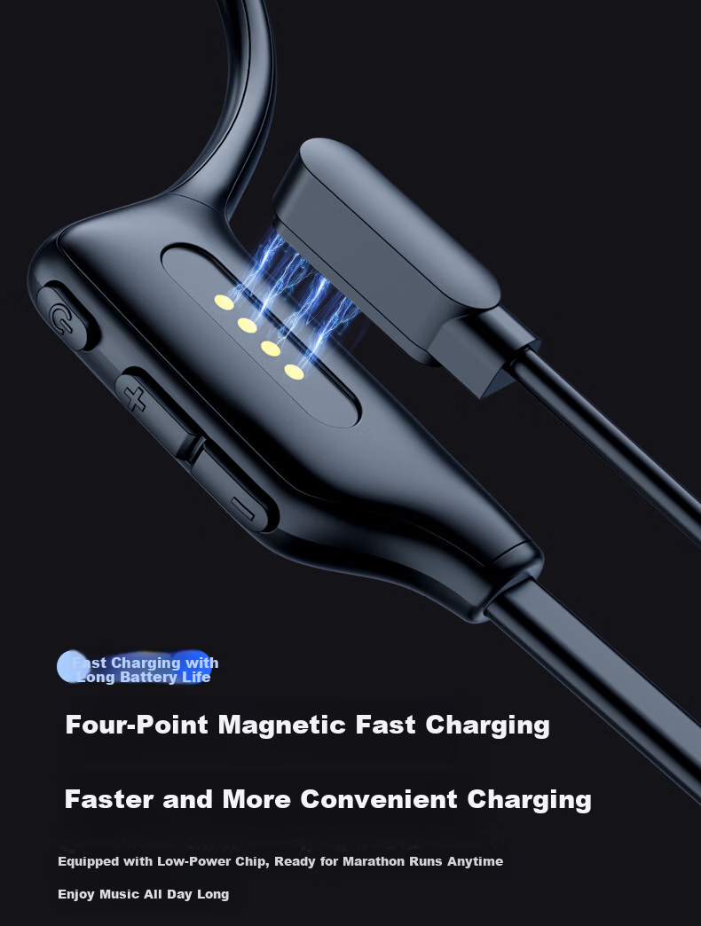 Fanmu Bone Conduction Bluetooth Sports Gaming Earphones IP55 Dustproof Waterproof 32GB Storage MP3 Open Wireless Non-In-Ear Running Cycling Marathon M5 Black 30