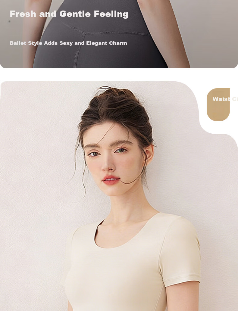 XUEXIMAN Women's Quick-Dry Yoga Top T-Shirt Pilates Training Backless Sportswear with Chest Pad Short Sleeve Fitness Shirt 7